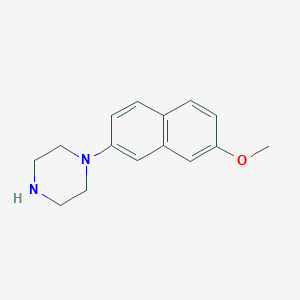 molecular formula C15H18N2O B10839621 1-(7-Methoxynaphthalen-2-yl)piperazine CAS No. 1174207-86-3