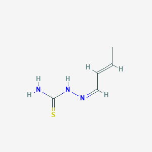 molecular formula C5H9N3S B10839654 1-(But-2-enylidene)thiosemicarbazide 