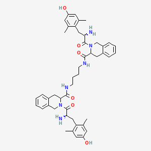 molecular formula C46H56N6O6 B10839812 1,4-bis-(Dmt-Tic-amino)butane 