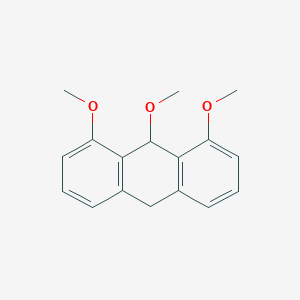 molecular formula C17H18O3 B10839899 1,8,9-Trimethoxy-9,10-dihydro-anthracene 