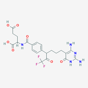 molecular formula C22H24F3N5O7 B10839921 10-trifluoroacetyl-DDACTHF 