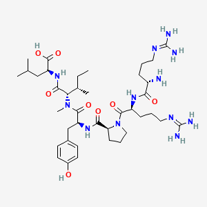 molecular formula C39H66N12O8 B10839946 H-Arg-Arg-Pro-Tyr-N-Me-Ile-Leu-OH 