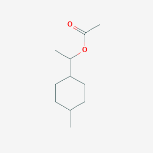 molecular formula C11H20O2 B010840 Cyclohexanemethanol, alpha,4-dimethyl-, acetate, trans- CAS No. 103983-14-8