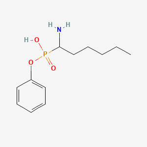 molecular formula C12H20NO3P B10840025 1-Aminohexylphosphonic acid monophenyl ester 