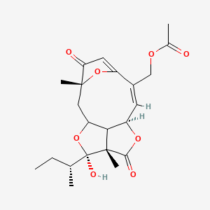 molecular formula C22H28O8 B10840030 15-acetoxy-eremantholide B 