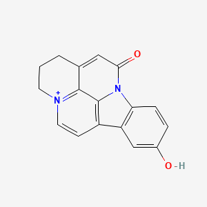 molecular formula C17H13N2O2+ B10840042 5-Hydroxy-1-aza-11-azoniapentacyclo[9.6.2.02,7.08,18.015,19]nonadeca-2(7),3,5,8(18),9,11(19),15-heptaen-17-one 