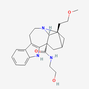 molecular formula C23H31N3O3 B10840069 18-methoxycoronaridinate 2-Hydroxyethylamide 