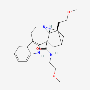 molecular formula C24H33N3O3 B10840070 18-Methoxycoronaridinate 2-methoxyethylamide 
