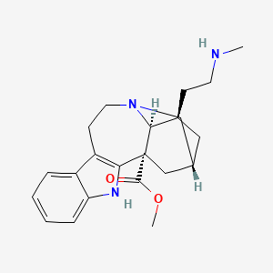molecular formula C22H29N3O2 B10840098 methyl (1S,15R,17R,18S)-17-[2-(methylamino)ethyl]-3,13-diazapentacyclo[13.3.1.02,10.04,9.013,18]nonadeca-2(10),4,6,8-tetraene-1-carboxylate CAS No. 1807784-35-5