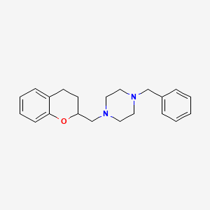molecular formula C21H26N2O B10840263 1-Benzyl-4-chroman-2-ylmethyl-piperazine 