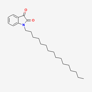 molecular formula C24H37NO2 B10840361 1-hexadecyl-1H-indole-2,3-dione CAS No. 28035-35-0