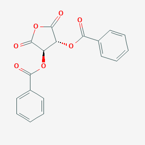 molecular formula C18H12O7 B108404 2,5-呋喃二酮，3,4-双(苯甲酰氧基)二氢-，(3R,4R)- CAS No. 64339-95-3