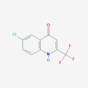 molecular formula C10H5ClF3NO B108411 6-Chloro-4-hydroxy-2-(trifluoromethyl)quinoline CAS No. 18706-21-3