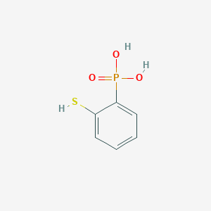 molecular formula C6H7O3PS B10841792 2-Mercaptophenylphosphonic acid 