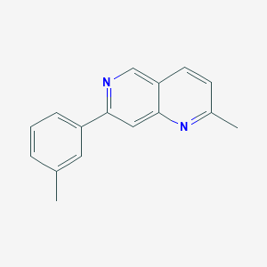 molecular formula C16H14N2 B10841897 2-Methyl-7-m-tolyl-1,6-naphthyridine 