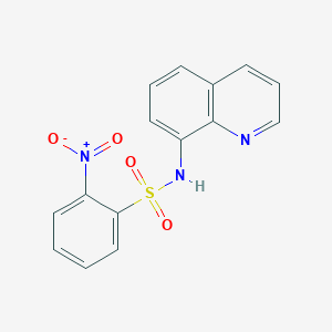 molecular formula C15H11N3O4S B10842050 2-nitro-N-quinolin-8-ylbenzenesulfonamide CAS No. 21868-77-9