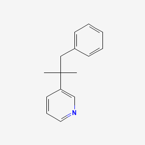 molecular formula C15H17N B10842163 Pyridine, 3-(1,1-dimethyl-2-phenylethyl)- CAS No. 87372-78-9