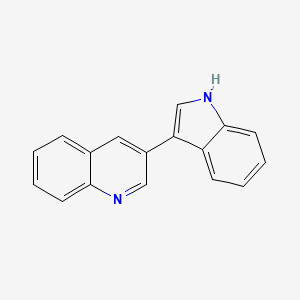 molecular formula C17H12N2 B10842218 3-(1H-indol-3-yl)quinoline 