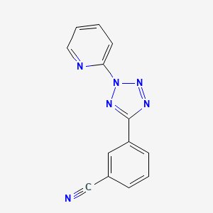 molecular formula C13H8N6 B10842279 3-(2-Pyridin-2-yl-2H-tetrazol-5-yl)-benzonitrile 