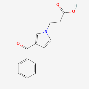 molecular formula C14H13NO3 B10842318 3-(3-Benzoyl-1H-pyrrol-1-yl)propanoic acid 