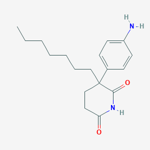 molecular formula C18H26N2O2 B10842359 3-(4-Amino-phenyl)-3-heptyl-piperidine-2,6-dione 