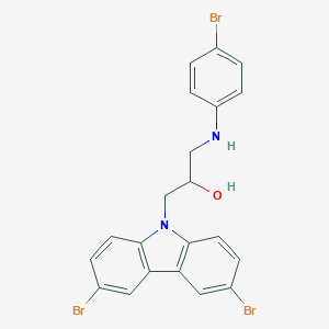 molecular formula C21H17Br3N2O B108424 1-(4-Bromoanilino)-3-(3,6-dibromocarbazol-9-yl)propan-2-ol CAS No. 328076-93-3