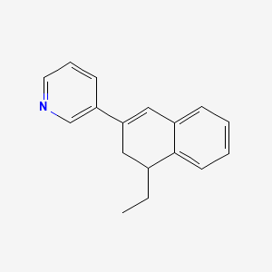 molecular formula C17H17N B10842405 3-(4-Ethyl-3,4-dihydronaphthalen-2-yl)pyridine 