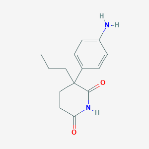molecular formula C14H18N2O2 B10842419 3-(4-Amino-phenyl)-3-propyl-piperidine-2,6-dione 