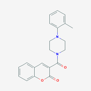 molecular formula C21H20N2O3 B10842465 3-(4-o-Tolylpiperazine-1-carbonyl)coumarin 
