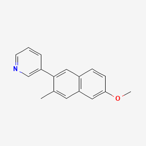 molecular formula C17H15NO B10842511 3-(6-Methoxy-3-methylnaphthalen-2-yl)pyridine 