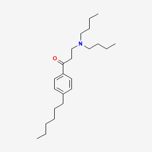molecular formula C23H39NO B10842556 3-(Dibutylamino)-1-(4-hexylphenyl)propan-1-one 