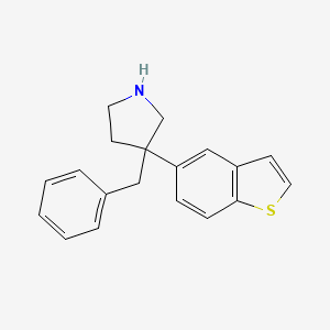 molecular formula C19H19NS B10842572 3-(Benzo[b]thiophen-5-yl)-3-benzylpyrrolidine 