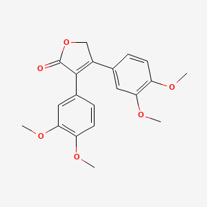 molecular formula C20H20O6 B10842690 3,4-bis(3,4-dimethoxyphenyl)furan-2(5H)-one 