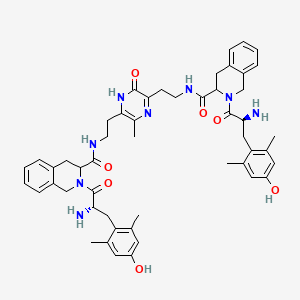 molecular formula C51H60N8O7 B10842715 3,6-bis(Dmt-Tic-NH-ethyl)-2(1H)-pyrazinone 