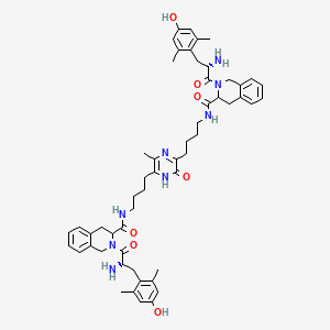 molecular formula C55H68N8O7 B10842726 3,6-bis(Dmt-Tic-NH-butyl)-2(1H)-pyrazinone 