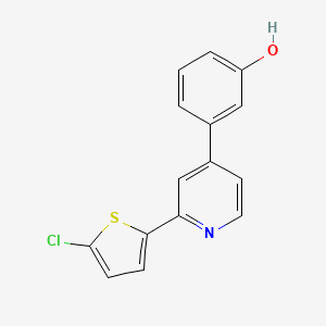 molecular formula C15H10ClNOS B10842748 3-[2-(5-Chloro-2-thienyl)pyridin-4-yl]phenol 