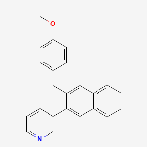 molecular formula C23H19NO B10842762 3-[3-(4-Methoxybenzyl)naphthalen-2-yl]pyridine 