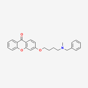 molecular formula C25H25NO3 B10842774 3-[4-(Benzylmethylamino)butoxy]xanthen-9-one 