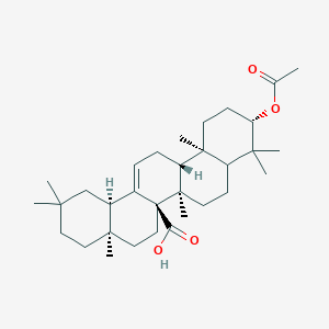 molecular formula C32H50O4 B10842858 3beta-Acetoxyolean-12-en-27-oic acid 