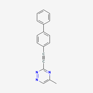 molecular formula C18H13N3 B10842914 3-Biphenyl-4-ylethynyl-5-methyl-[1,2,4]triazine 