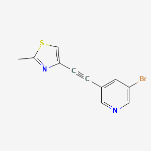 molecular formula C11H7BrN2S B10842946 3-Bromo-5-[(2-methyl-4-thiazolyl)ethynyl]pyridine 