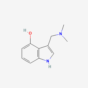 molecular formula C11H14N2O B10842992 3-Dimethylaminomethyl-1H-indol-4-ol 