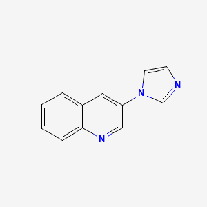 molecular formula C12H9N3 B10843064 3-Imidazol-1-yl-quinoline 