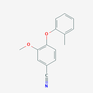 molecular formula C15H13NO2 B10843093 3-Methoxy-4-(o-tolyloxy)benzonitrile 