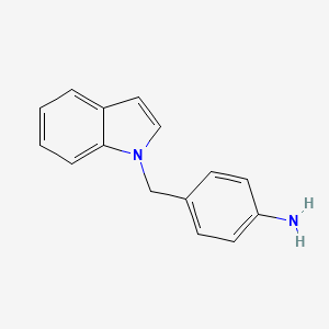 molecular formula C15H14N2 B10843190 4-((1H-indol-1-yl)methyl)benzenamine 