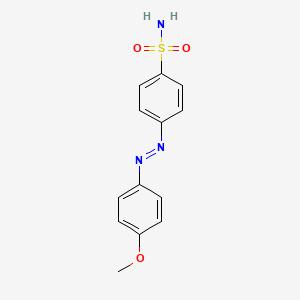 molecular formula C13H13N3O3S B10843216 4-((4-Methoxyphenyl)diazenyl)benzenesulfonamide 