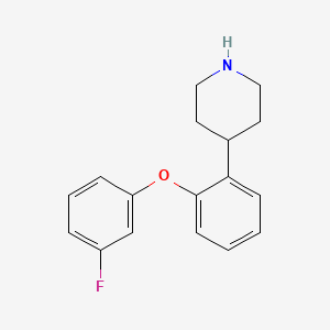 molecular formula C17H18FNO B10843274 4-(2-(3-Fluorophenoxy)phenyl)piperidine 