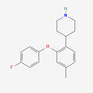 molecular formula C18H20FNO B10843296 4-(2-(4-Fluorophenoxy)-4-methylphenyl)piperidine 