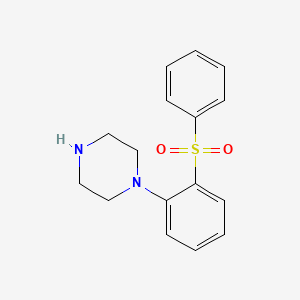 molecular formula C16H18N2O2S B10843327 4-(2-Benzenesulfonylphenyl)piperazine 