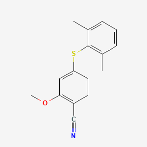 molecular formula C16H15NOS B10843345 4-(2,6-Dimethylphenylthio)-2-methoxybenzonitrile 